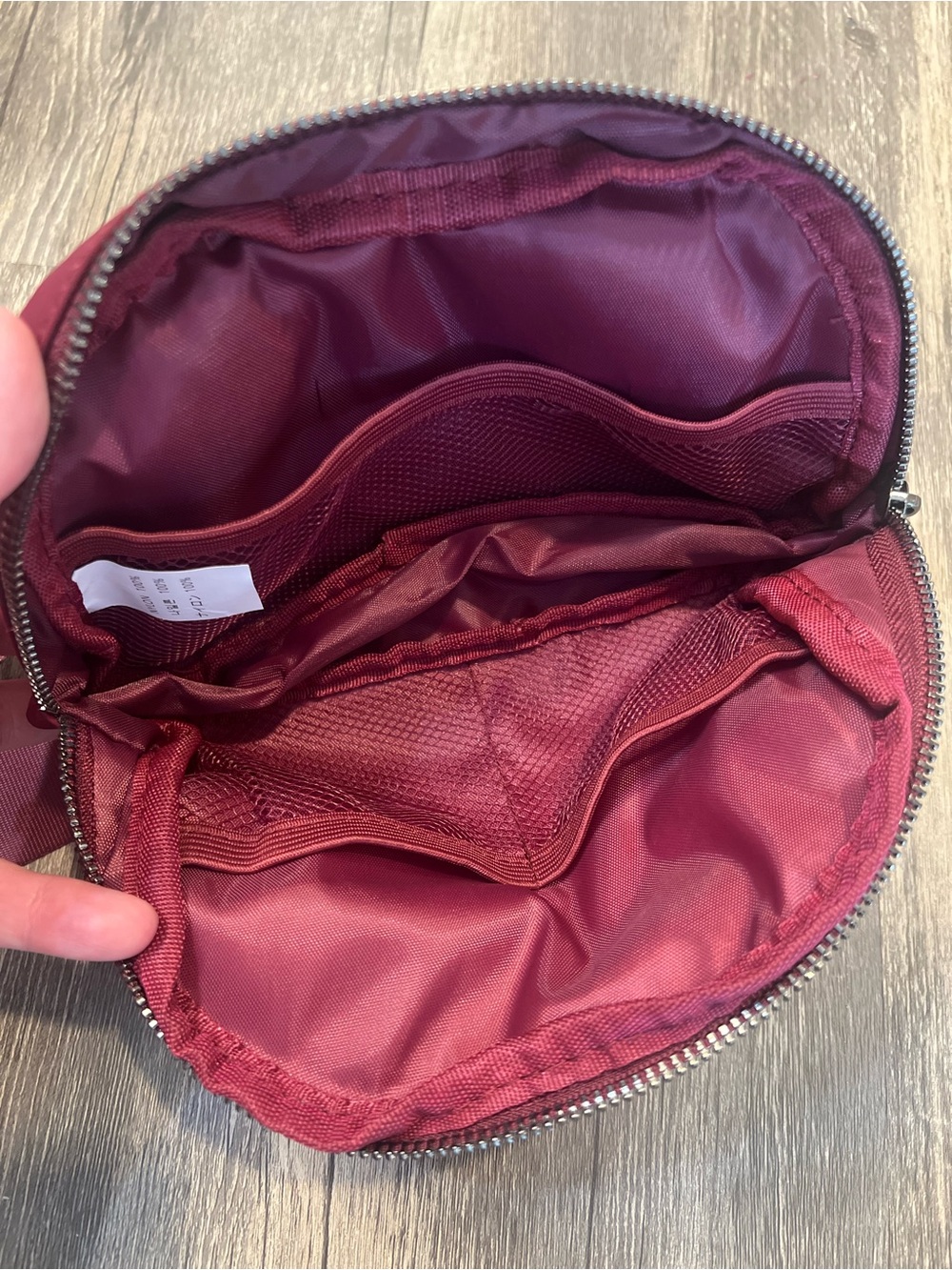 Halara Logo Crossbody Belt Bag Maroon Like New Adjustable Strap Waist Bag - Picture 4 of 4